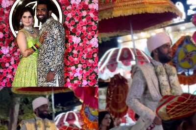 Arti Singh's Groom Dipak Chauhan Makes Grand Entry on White Horse With His Baraat | Watch