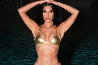 Kim Kardashian Looks Oh-So-Hot In Gold Bikini For Her ‘Nite Swim' In Puglia