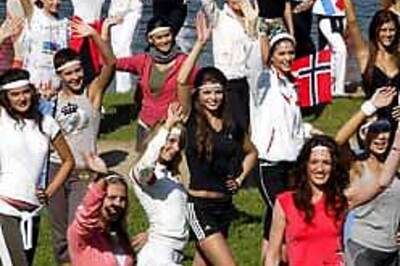 In Pics: World beauties sweat it out