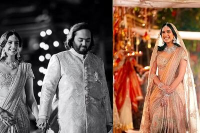 Anant Ambani-Radhika Merchant Celebrate The Promise of Love; Radhika Sets Bridal Goals In Tarun Tahiliani Lehenga Saree