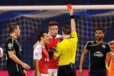 Arsene Wenger flays 'very harsh' Olivier Giroud send-off