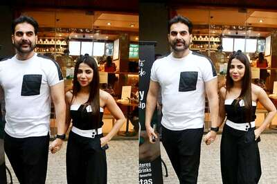 Arbaaz Khan And Sshura Khan Walk Hand-In-Hand As They Twin In Monochrome Shades, Photos