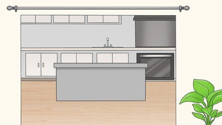 How to Cover an Open Kitchen with Curtains