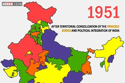 Animated timeline: Creation of new Indian states - from 1951 to Telangana