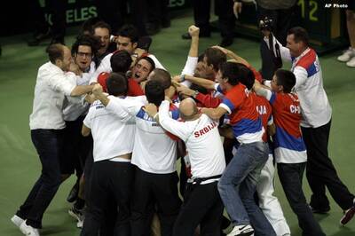 Austria-France Davis Cup tie in aircraft hangar