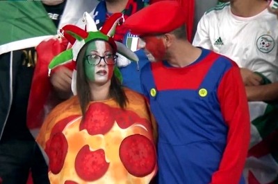 Images of Pizza Girl and Mario Man at Euro 2020 Final at Wembley Go Viral