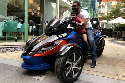 Bollywood Star Ajay Devgn Rides Three-Wheel Trike With Son, Shares Pic
