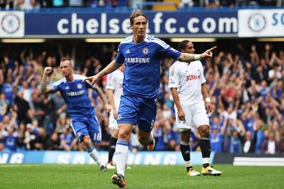 Torres scores, red-carded in Chelsea win