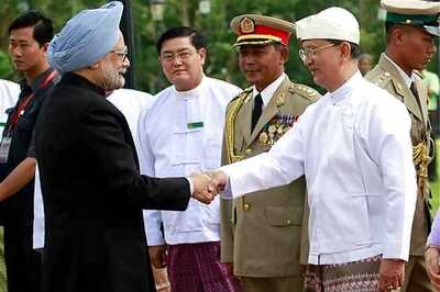 PM meets Myanmar President in a landmark visit