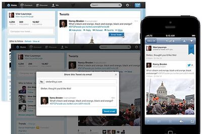Twitter adds in-stream email sharing feature