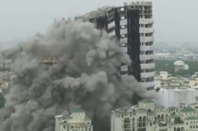 Noida's Supertech Twin Towers Come Down Like a House of Cards; Watch Final Moments of Demolition