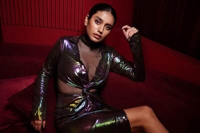 Priya Prakash Varrier Dazzles In A Mesh Rainbow Gown