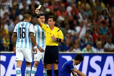 World Cup 2014: Argentina's Marcos Rojo out of quarters with two yellows