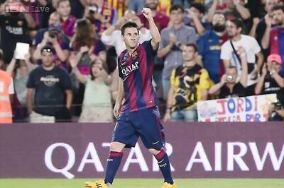 Gerard Pique scores as Barcelona beat APOEL 1-0 in Champions League