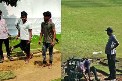 AFG vs NZ: In Shocking Turf Hack, Greater Noida Ground Staff Replace Wet Patches With Practice Pitch Grass