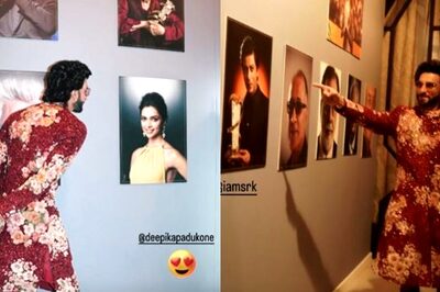 Ranveer Singh Can't Stop Staring at Deepika Padukone's Photo, Fanboys Over SRK at an Event