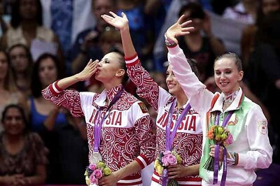Clean sweep for Russia in rhythmic gymnastics