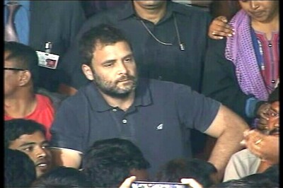 ABVP protest in Telangana against 'politics over dead bodies' by Rahul Gandhi