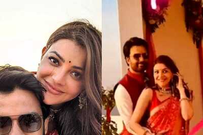 Kajal Agarwal’s Baby Shower: Gautam Kitchlu Wraps Mom-To-Be In Arms, Couple Poses With Family And Friends