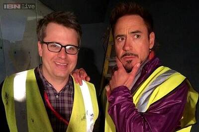 Snapshot: Robert Downey Jr tweets picture from the sets of 'Avengers: Age of Ultrons'
