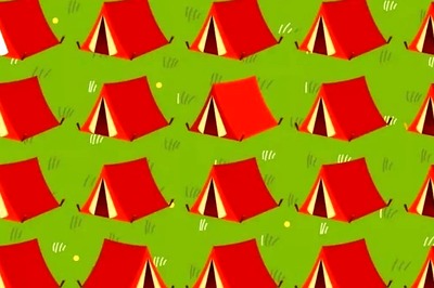 Can You Spot The 6 Odd Tents In This Puzzle? You Have 21 Seconds