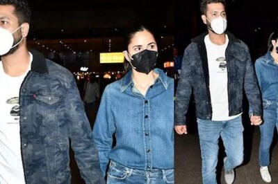 Vicky Kaushal, Wife Katrina Kaif Spotted Hand-in-Hand at Mumbai Airport. Check Pics
