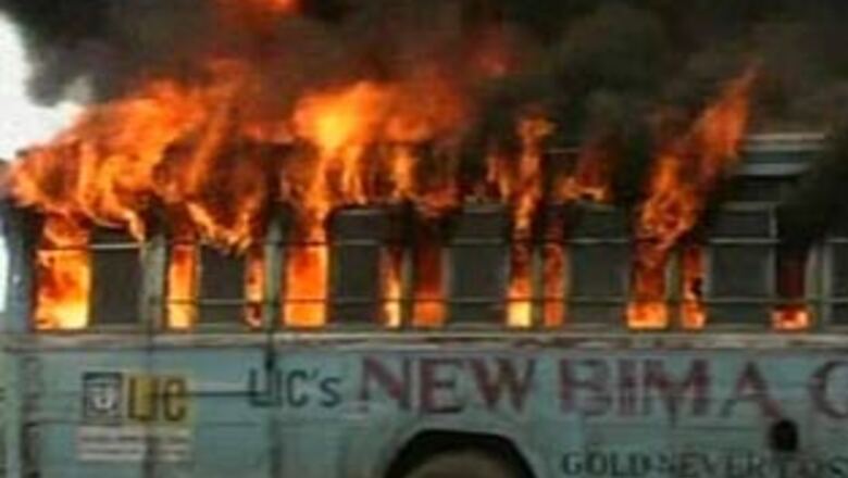Bengal: Buses torched to protest attack on Cong MLAs
