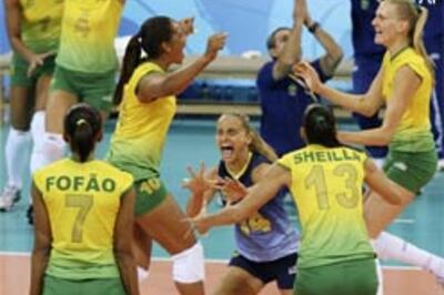 Brazil bridesmaids no more, win women's volleyball gold