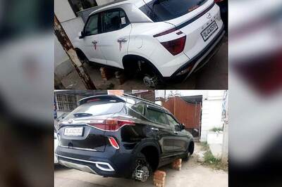 Delhi Thieves Steal All 4 Wheels of Brand New Hyundai Creta and Kia Seltos SUVs Parked at Home