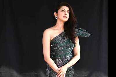 Pranitha Subhash Radiates Beauty In A Dark Green One-Shoulder Gown