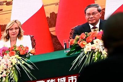 Italian PM Meloni In China To 'Relaunch' Bilateral Ties