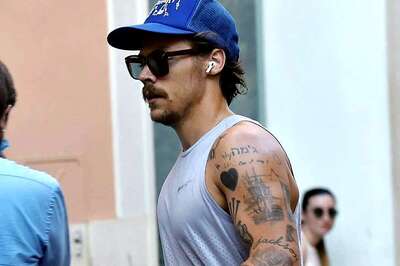 Harry Styles Flaunts His Quarantine Moustache as He Steps Out on the Streets of Italy for a Jog