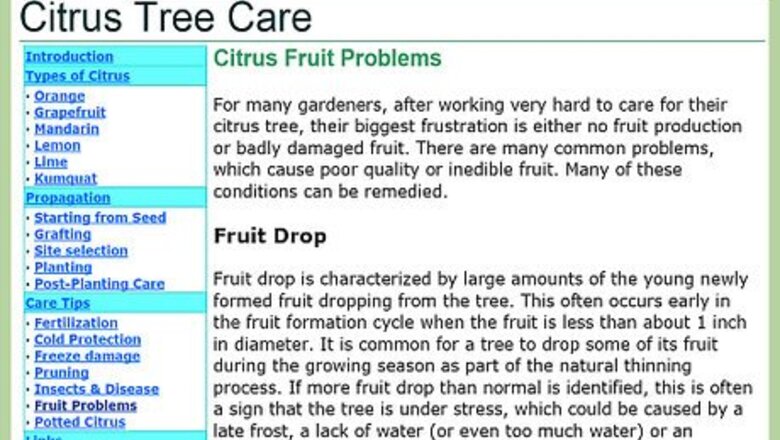How to Troubleshoot Citrus Fruit Failure
