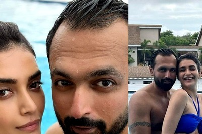 Karishma Tanna Gives A Glimpse of Romantic Getaway With Her Hubby Varun Bangera; See Their Pool Pics
