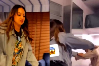 Sonakshi Sinha Playfully Kicks Zaheer Iqbal, Locks Him In Cupboard After He Scares Her | Viral Video